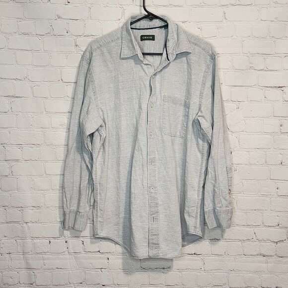 Men's Orvis button down longsleeve shirt, size Large - Picture 1 of 3